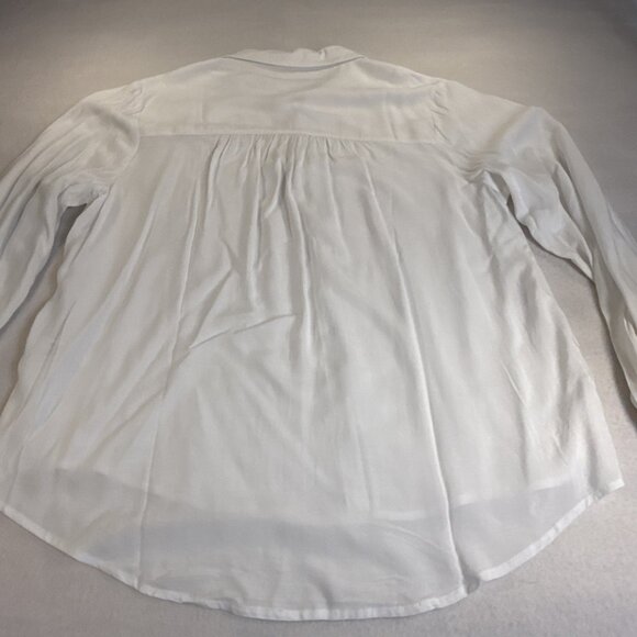 Lascana White Blouse Size 8 Balloon Long Sleeve - Picture 11 of 12